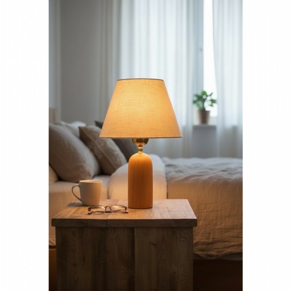 Ahşap Ayaklı Abajür, Aydınlatma Ahşap Ayaklı