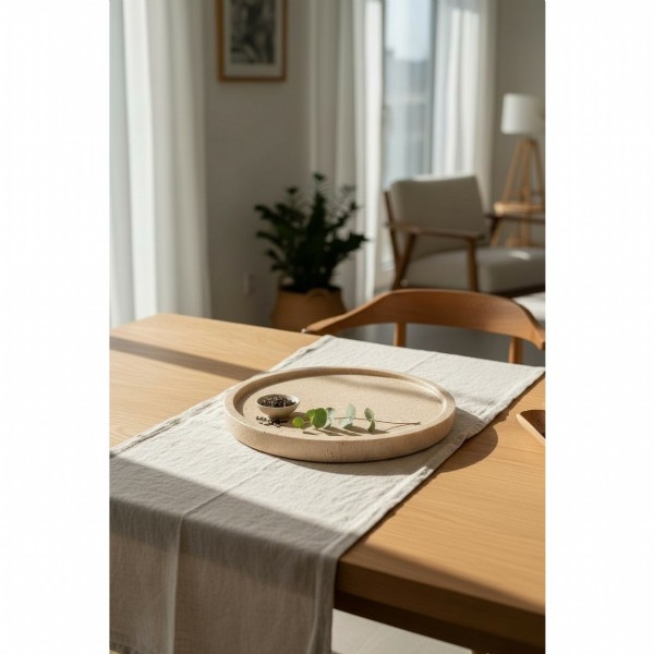 Traverten Sunumluk, Traverten Yuvarlak Tepsi